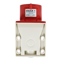 Вилка 524 32А 6h 380AC 3P+PE IP44 для монтажа на поверхность КЭАЗ 241217