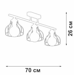 Люстра 3xE27 макс. 40Вт Vitaluce V4819-1/3PL