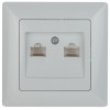 Розетка компьютерная 2-м СП Solo 4-304-01 RJ45 бел. Intro Б0043389
