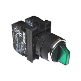 Переключатель 0-1 с фиксацией зел. (1НО+1НЗ) EMAS B102SL20Y