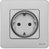 Розетка 1-м СП Inspiria 16А IP20 250В 2P+E немецк. стандарт механизм алюм. Leg 673722