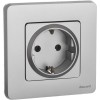 Розетка 1-м СП Inspiria 16А IP20 250В 2P+E немецк. стандарт механизм алюм. Leg 673722