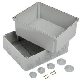 Коробка распаячная ОП 240х195х165 IP55 КМ41274 RAL7035 IEK UKO10-240-195-165-K41-55