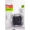 Розетка 1-м СП Inspiria 16А IP44 250В 2P+E защ. шторки с крышкой немецк. стандарт механизм алюм. Leg
