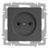 Розетка 1-м СП Accent 6-201-07 16А IP20 250В 2P графит Intro Б0063669