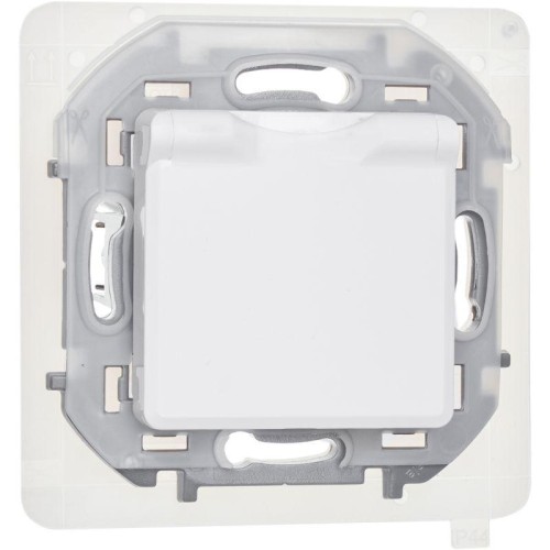 Розетка 1-м СП Inspiria 16А IP44 250В 2P+E защ. шторки с крышкой немецк. стандарт механизм бел. Leg