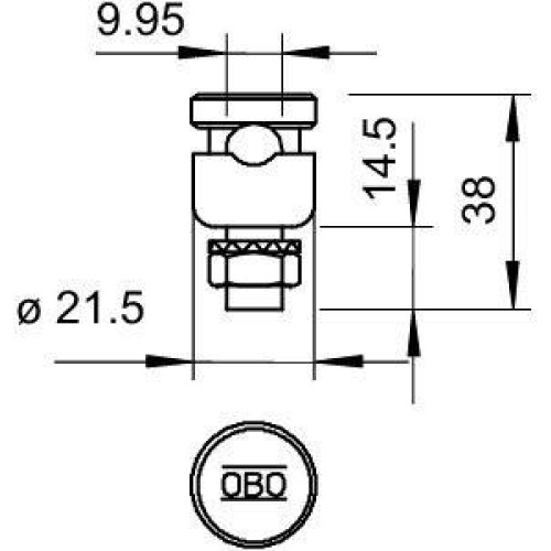 Соединитель Rd 8-10мм с напорной ванной 5001 N-FT OBO 5304164