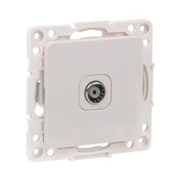 Розетка телевизионная проходная TV 1-м Стокгольм 75Ом 5-862МГц механизм бел. PROxima EKF EYA00-127-1