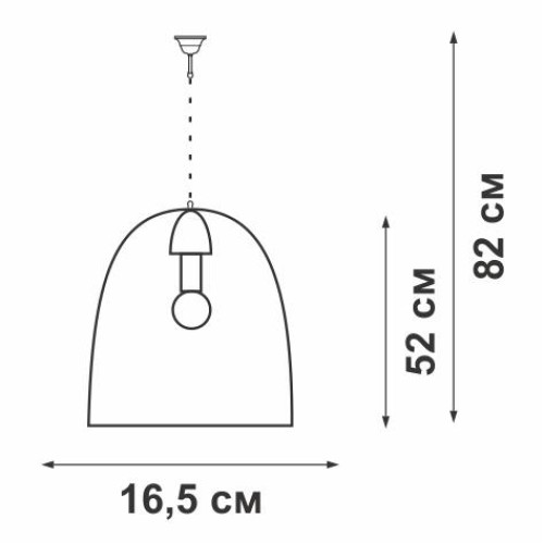 Подвес 1хE27 макс. 60Вт Vitaluce V4176-1/1S