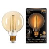 Лампа светодиодная филаментная Black Filament 8Вт G95 шар золотая 2400К тепл. бел. E27 740лм GAUSS 1