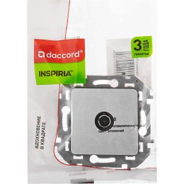 Розетка телевизионная TV Inspiria 2дБ 0-2400мГц с топологией "звезда" механизм алюм. Leg 673852