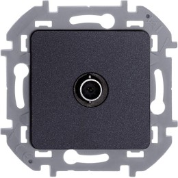 Розетка телевизионная TV Inspiria 2дБ 0-2400мГц с топологией "звезда" механизм антрацит Leg 673853