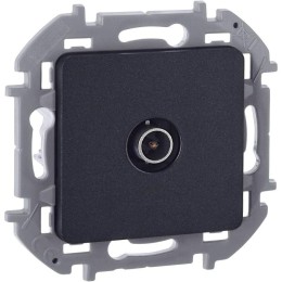 Розетка телевизионная TV Inspiria 2дБ 0-2400мГц с топологией "звезда" механизм антрацит Leg 673853