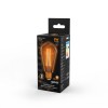 Лампа светодиодная филаментная Black Filament 8Вт ST64 золотая 2400К тепл. бел. E27 740лм GAUSS 1578