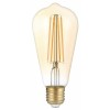Лампа светодиодная филаментная Black Filament 8Вт ST64 золотая 2400К тепл. бел. E27 740лм GAUSS 1578