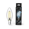 Лампа светодиодная филаментная Black Filament 7Вт свеча 4100К нейтр. бел. E14 580лм шаг. диммир. GAU