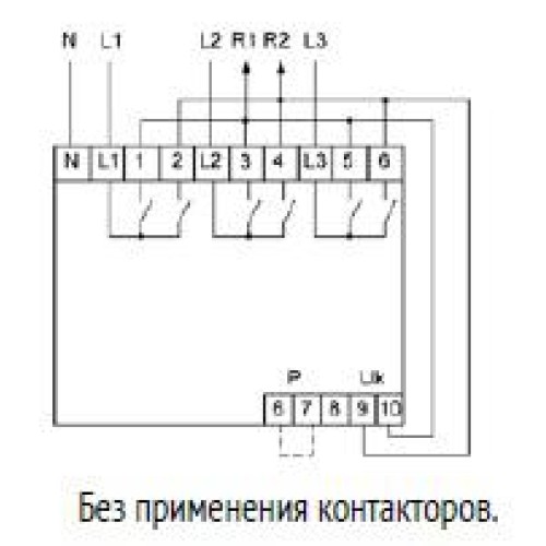 Переключатель фаз PF-452 (два выхода для питания нагрузки; с регулируемыми верхними (230-260) и нижн