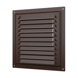 Решетка вентиляционная вытяжная стальная с покрытием полимерной эмалью 200х200мм сталь корич. ERA 20