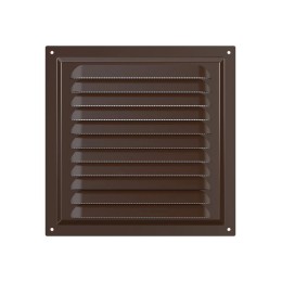 Решетка вентиляционная вытяжная стальная с покрытием полимерной эмалью 200х200мм сталь корич. ERA 20
