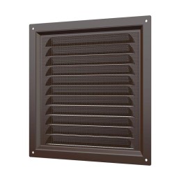 Решетка вентиляционная вытяжная стальная с покрытием полимерной эмалью 200х200мм сталь корич. ERA 20
