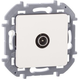 Розетка телевизионная проходная TV Inspiria 14дБ 5-862мГц механизм бел. Leg 673860