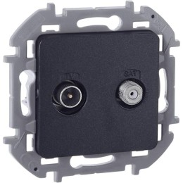 Розетка телевизионная TV/SAT Inspiria с топологией "звезда" механизм антрацит Leg 673883