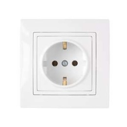 Розетка 1-м СП 16А IP20 с заземл. бел. Bylectrica РС16-339