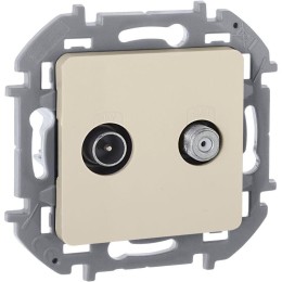 Розетка телевизионная TV/SAT Inspiria с топологией "звезда" механизм сл. кость Leg 673881