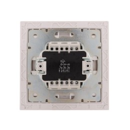 Выключатель 3-кл. СП Rain 10А IP20 жемчуж./бел. метал. LEZARD 703-3030-109