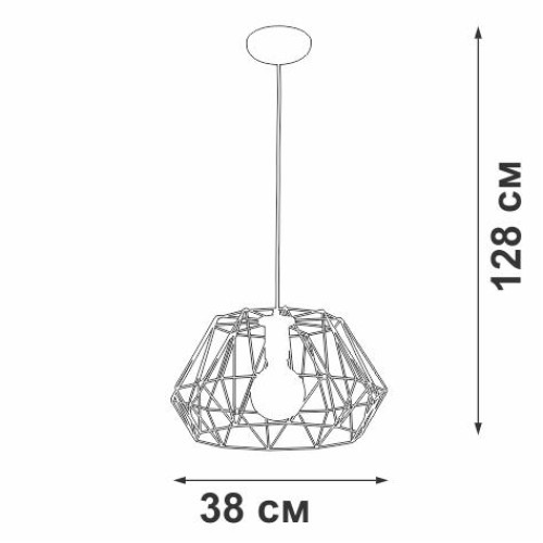 Подвес 1xE27 макс. 40Вт Vitaluce V4967-1/1S