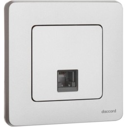 Розетка телефонная Inspiria RJ11 механизм алюм. Leg 673822