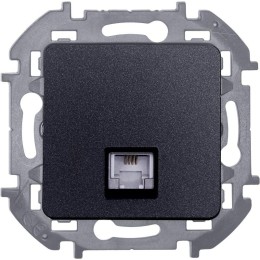Розетка телефонная Inspiria RJ11 механизм антрацит Leg 673823