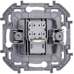 Розетка телефонная Inspiria RJ11 механизм антрацит Leg 673823