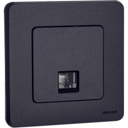 Розетка телефонная Inspiria RJ11 механизм антрацит Leg 673823