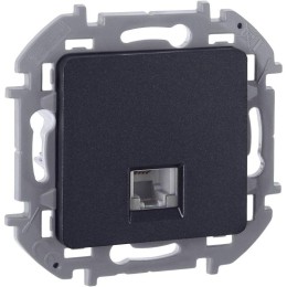 Розетка телефонная Inspiria RJ11 механизм антрацит Leg 673823