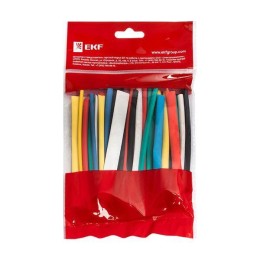 Набор трубок термоусадочных ТУТ 3/1.5; 4/2; 5/2.5; 6/3; 8/4 (6 цветов по 5шт 100мм) PROxima EKF tut-