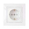 Розетка 1-м СП 16А IP20 с заземл. защ. шторки бел. Bylectrica РС16-341