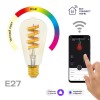 Лампа филаментная RGB E27 ST64 Умная EKF slwf-e27-st64-fil-rgbw