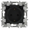 Розетка 16А 250В 2P+E с 2хUSB 5В-3А защ. шторки Эра12 антрацит 12-4109-05 ЭРА Б0047844