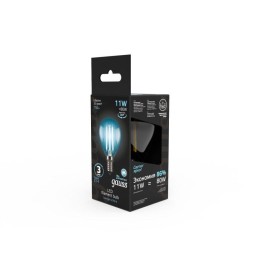 Лампа светодиодная филаментная Black Filament 11Вт P45 шар 4100К нейтр. бел. E14 830лм GAUSS 1058012