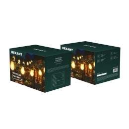 Гирлянда садовая Канэри 10м 3000К встроен. аккумулятор солнечная панель коллекция Лондон Rexant 602-