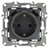 Розетка 16А 250В 2P+E с 2хUSB 5В-3А защ. шторки Эра12 графит 12-4109-12 ЭРА Б0047846