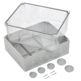 Коробка распаячная ОП 240х195х165 IP55 КМ41278 RAL7035 IEK UKO10-240-195-165-K51-55