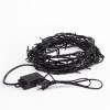 Гирлянда светодиодная управляемая"Нить" 10м 100LED бел. 10Вт 220-240В IP65 8 режимов провод ПВХ черн