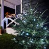 Гирлянда светодиодная управляемая"Нить" 10м 100LED бел. 10Вт 220-240В IP65 8 режимов провод ПВХ черн
