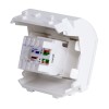 Розетка компьютерная 1-м СП 2мод. Brava RJ45 кат.5E бел. DKC 76655B