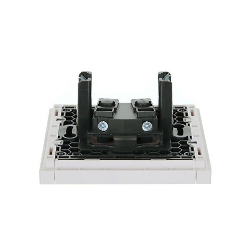 Розетка СП FORTE&PIANO FP217 10А без заземл. защ. шторки винт. крепл. бел. IEK FP-R13-10-K01