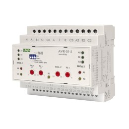 Устройство управления резервным питанием AVR-01-S (2 ввода; 2 нагрузки с секционным выключ. 35мм 3х4