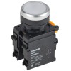 Кнопка d22мм 1НО+1НЗ MASTER бел. IEK MI-BT60-11-3-22-K01