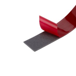 Скотч двухсторонний 12ммх5м красн. на сер. основе Rexant 09-6012